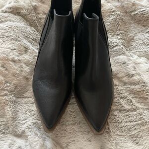 Vince Camuto Black Pointed Toe Chelsea Booties